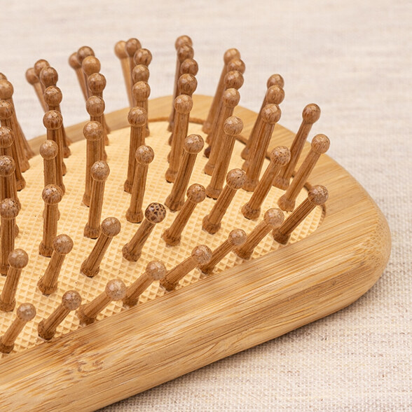 Escova de cabelo personalizada de bambú ecológico