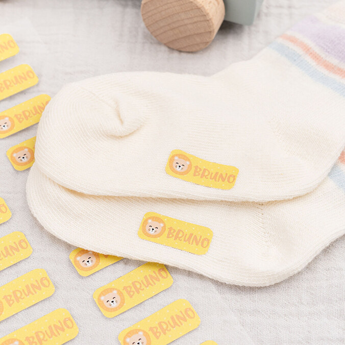 Personalised iron-on name labels