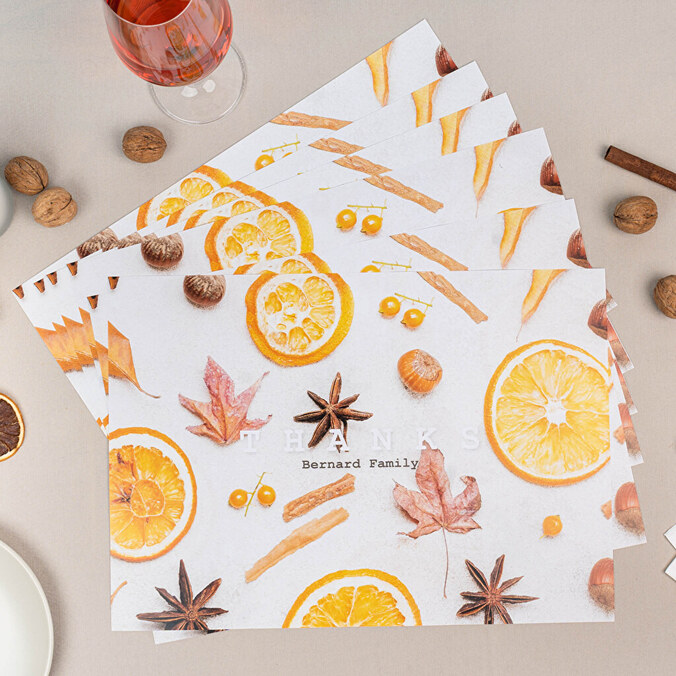 Bedrukte individuele papieren placemats