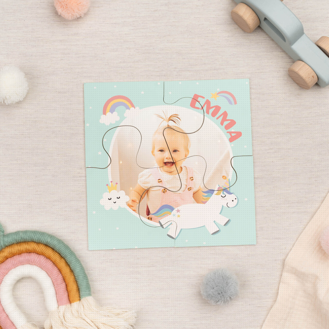 Puzzle para crianças personalizado de 4 peças