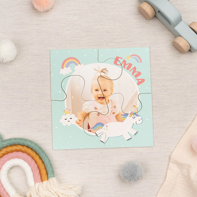 Personalised puzzle for children 4 pieces Personalised puzzle for children 4 pieces