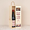 Personalizowane drewniane pudełko na butelkę wina