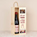 Dřevěná krabice na víno s potiskem