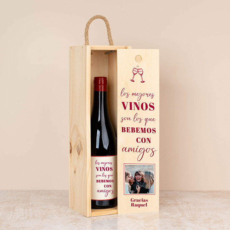 manzana Gestionar Estación de policía Cajas de vino personalizadas | Estuche madera para botellas | Wanapix
