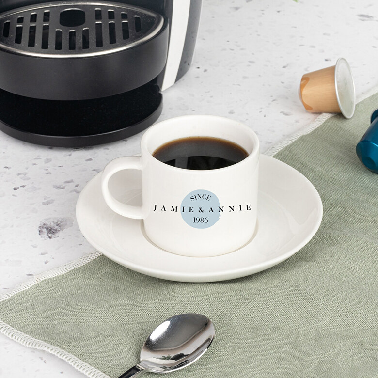 Leidingen waterval Varen Espresso koffiekopje en schotel set bedrukken | Wanapix