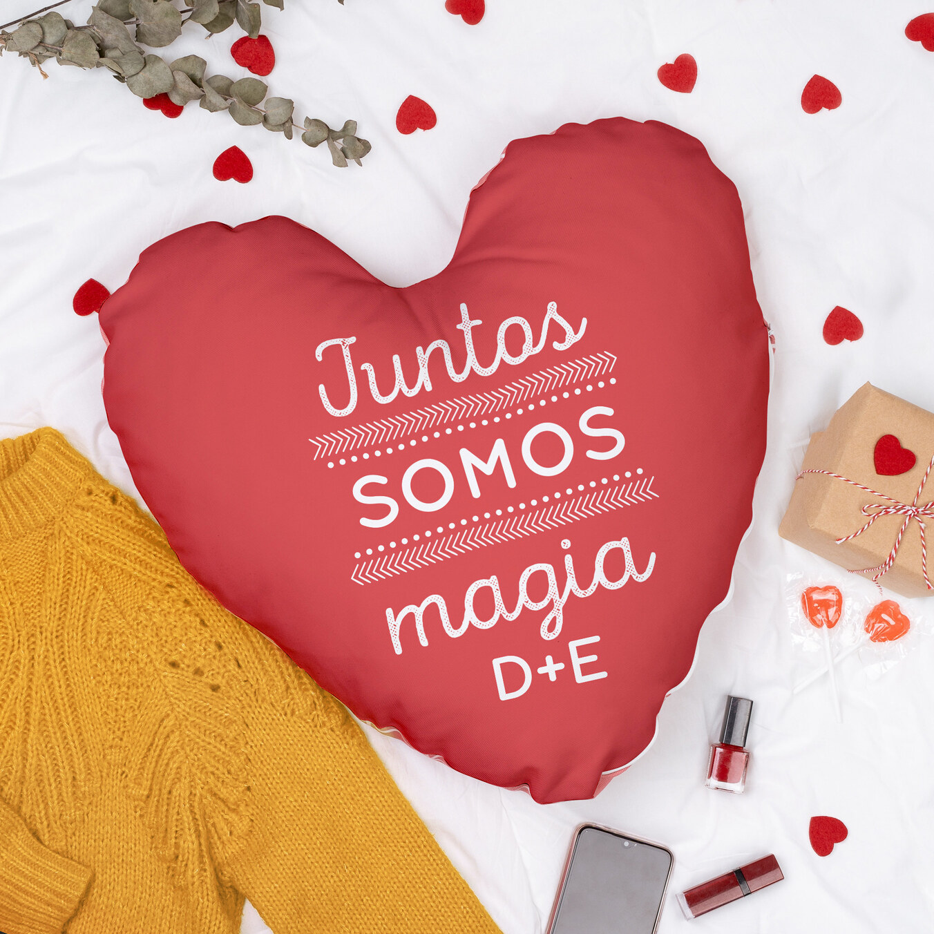 Cojín corazón 42x42 personalizado