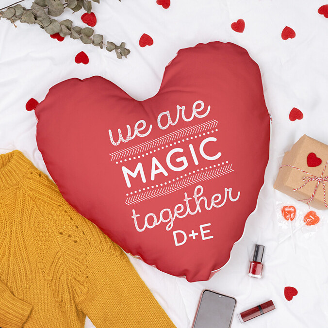 Cuscino a forma di cuore 42x42 personalizzato