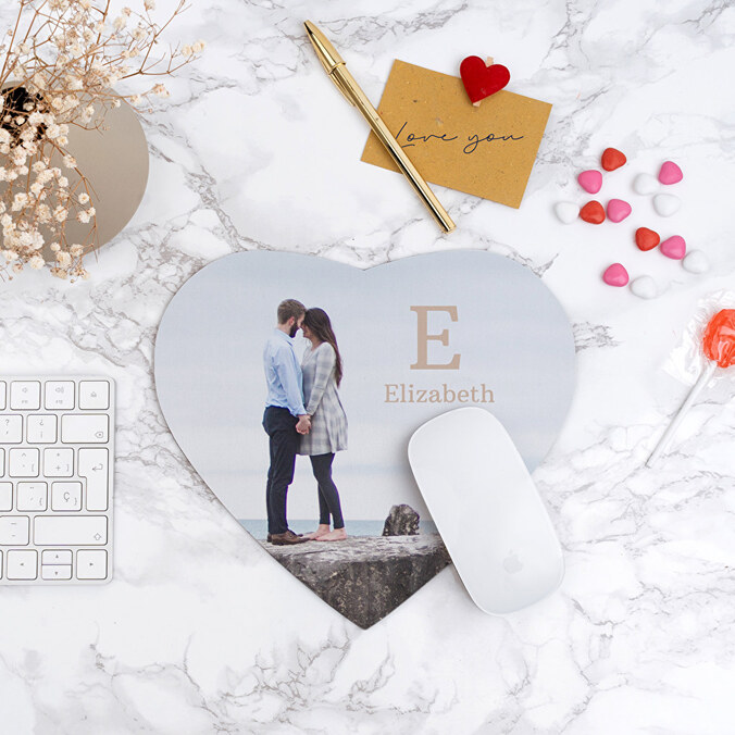 Tappetino per mouse personalizzato a forma cuore