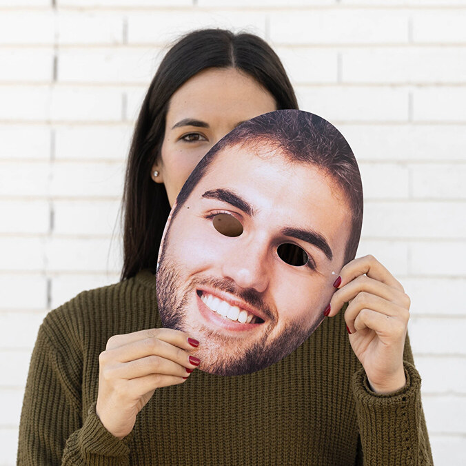 Maschera viso personalizzata di cartone