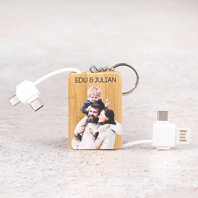 Nyckelring med personlig USB-laddare