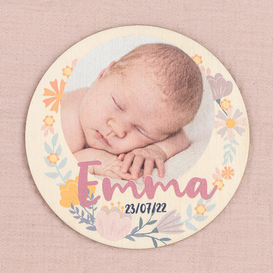 Personalised wooden milestone discs Personalised wooden milestone discs