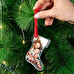 Akrylátová vánoční ozdoba s potiskem ve tvaru boty