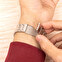 Gepersonaliseerd metalen schakelbandhorloge voor heren