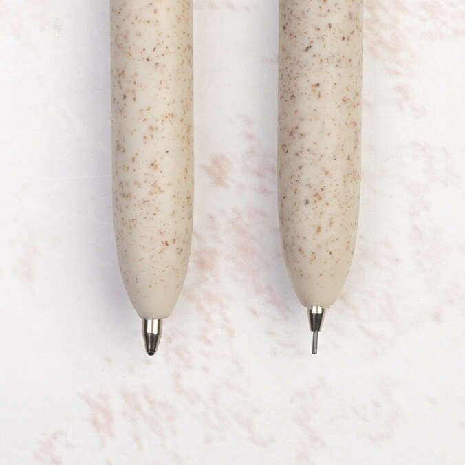 Engraved eco-friendly pen and mechanical pencil set