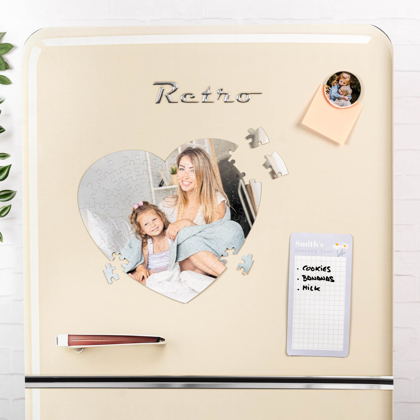 Personalised heart shaped magnetic puzzle