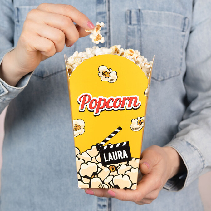 Popcornbägare med tryck