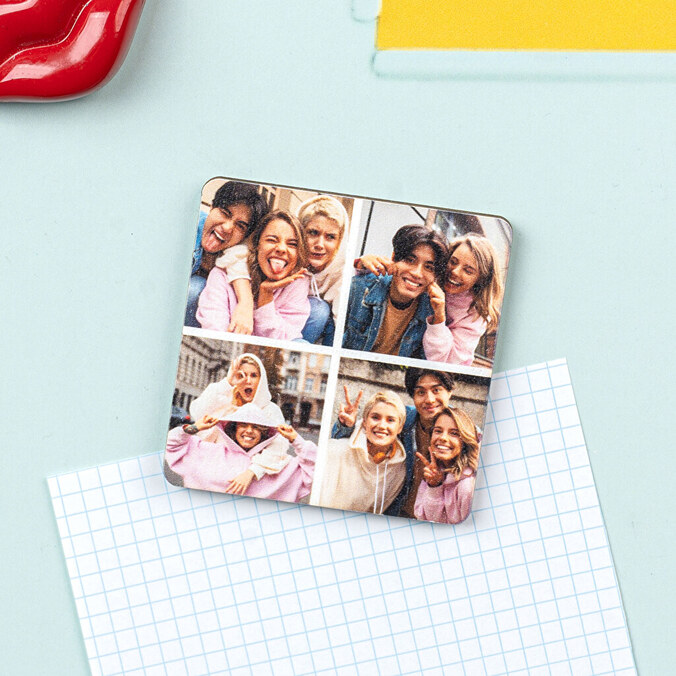 Wooden square magnet