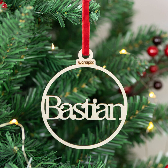 Bola de Natal com nome personalizado