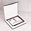 Placa comemorativa personalizada de mogno