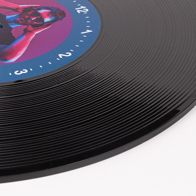 Personalizowane płyta winylowa z zegarem