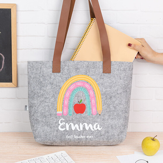 Personalised eco-friendly felt bag