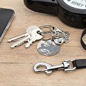 Engraved keyring with dog charms
