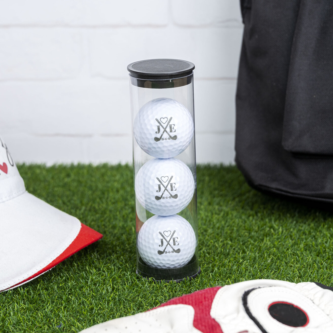 Pakke med 3 indgraverede golfbolde