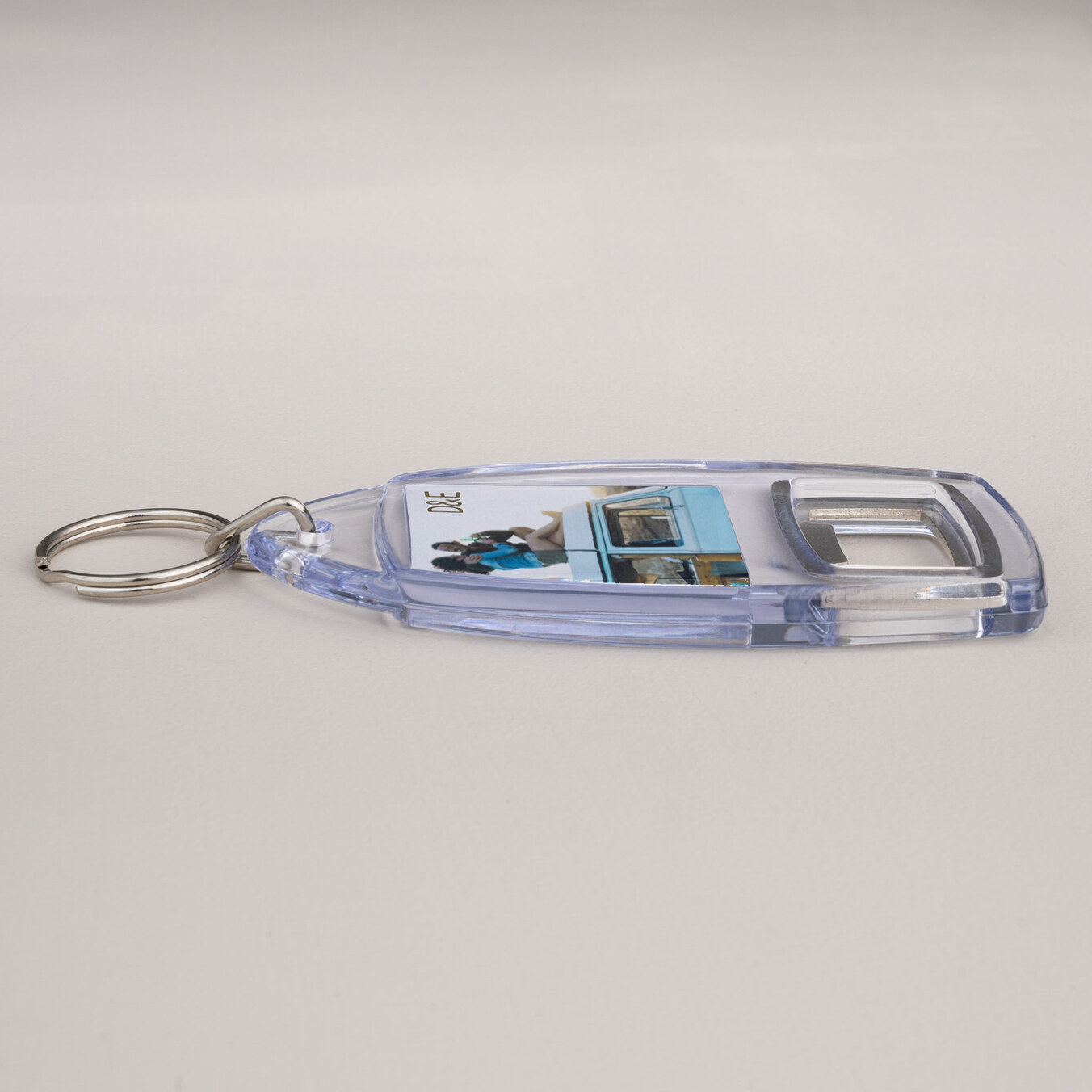 Personalised keyring bottle opener