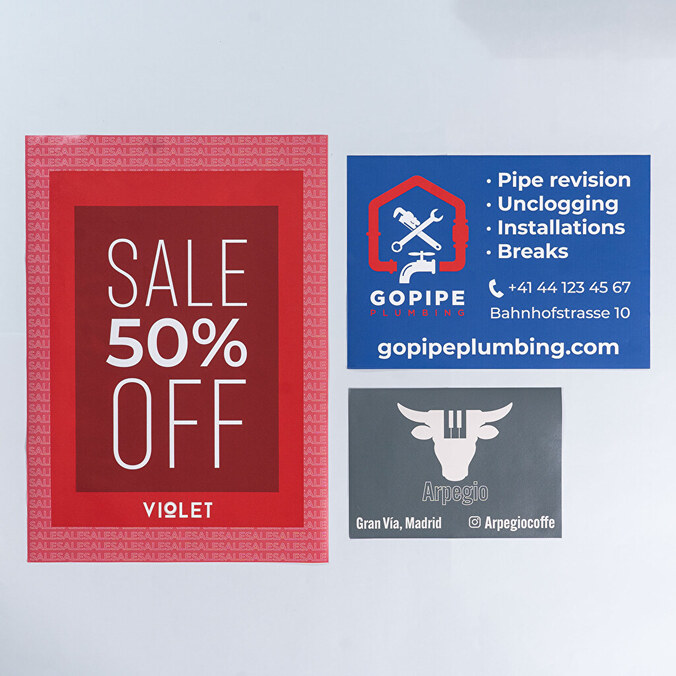 Personalised self-adhesive vinyl printing