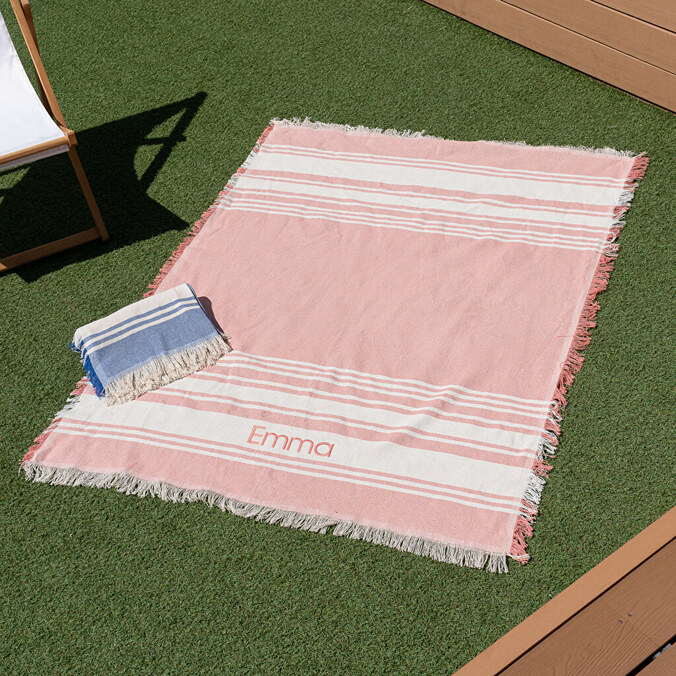 Toalla fouta bordada