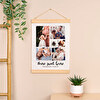 Personalised wooden poster hanger