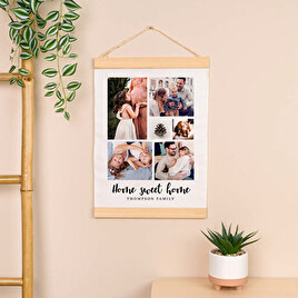 Wooden poster hanger