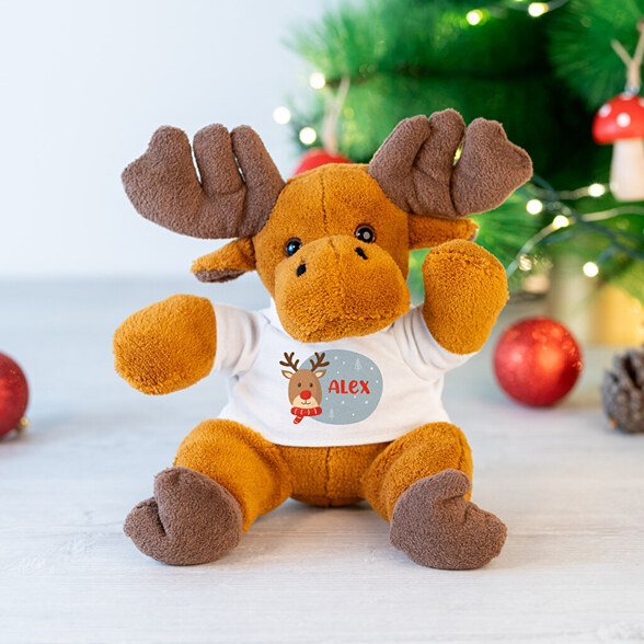 Personalised reindeer teddy