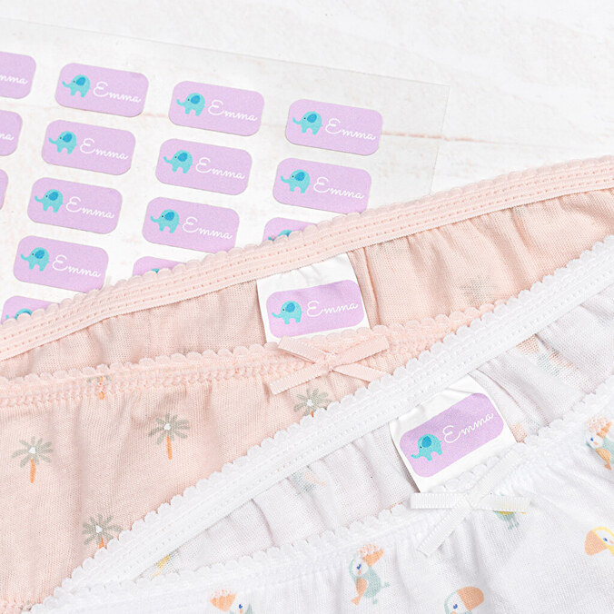 Personalised iron-on name labels