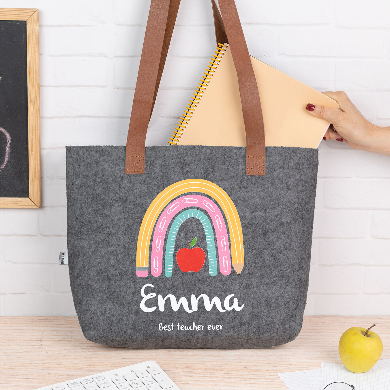 Personalisierte Filztasche