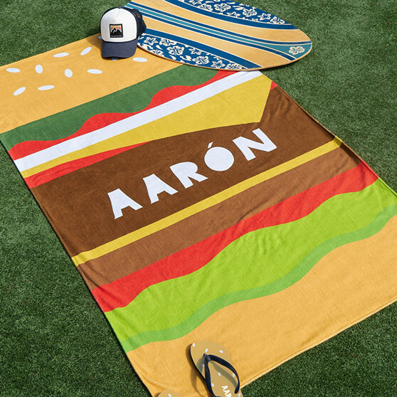 Personalised beach towels