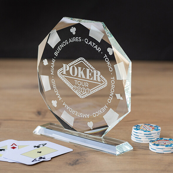 Trofeos de cristal personalizados