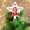 Houten kerstboom ster 11x16