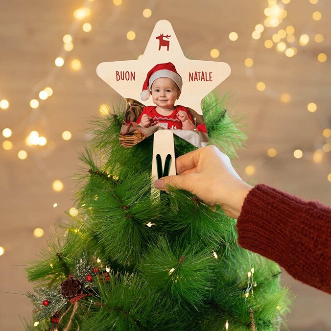 Punta albero di Natale personalizzata