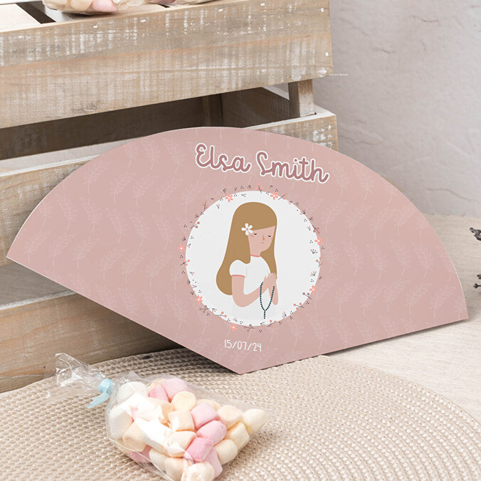 Personalised advertising cardboard hand fan