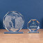 Trofeo octogonal pequeño de cristal