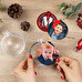 Bolas esféricas com fotos para árvore de Natal