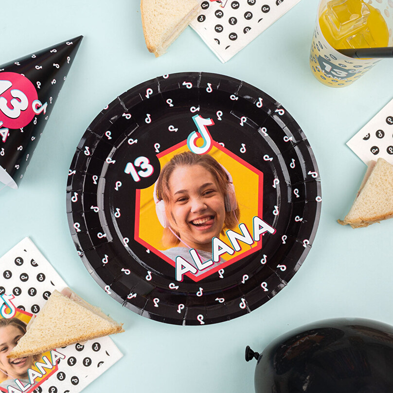 8 Assiettes En Carton Rondes Premier Anniversaire