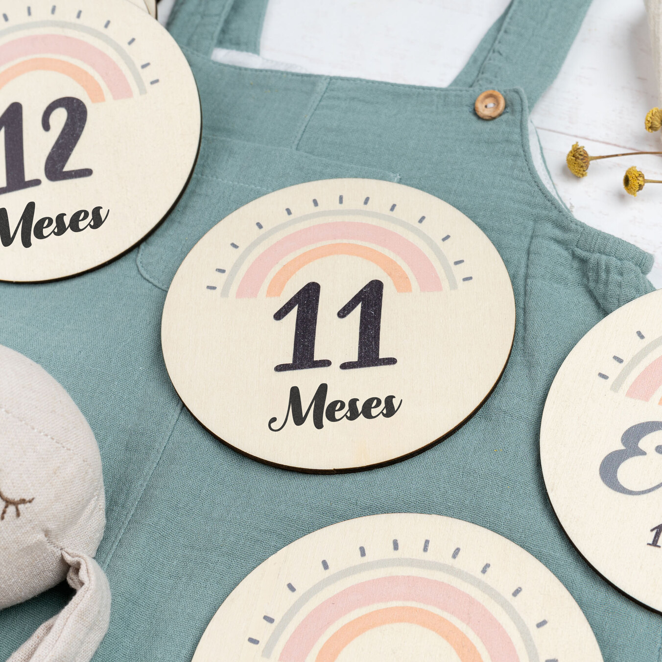 Cumple mes de madera personalizado