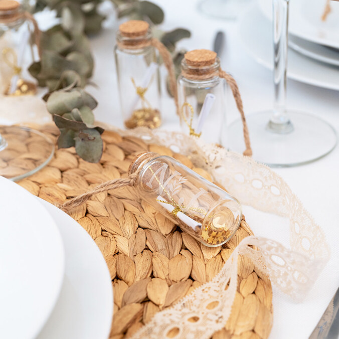 Decorazione in vetro con nome inciso