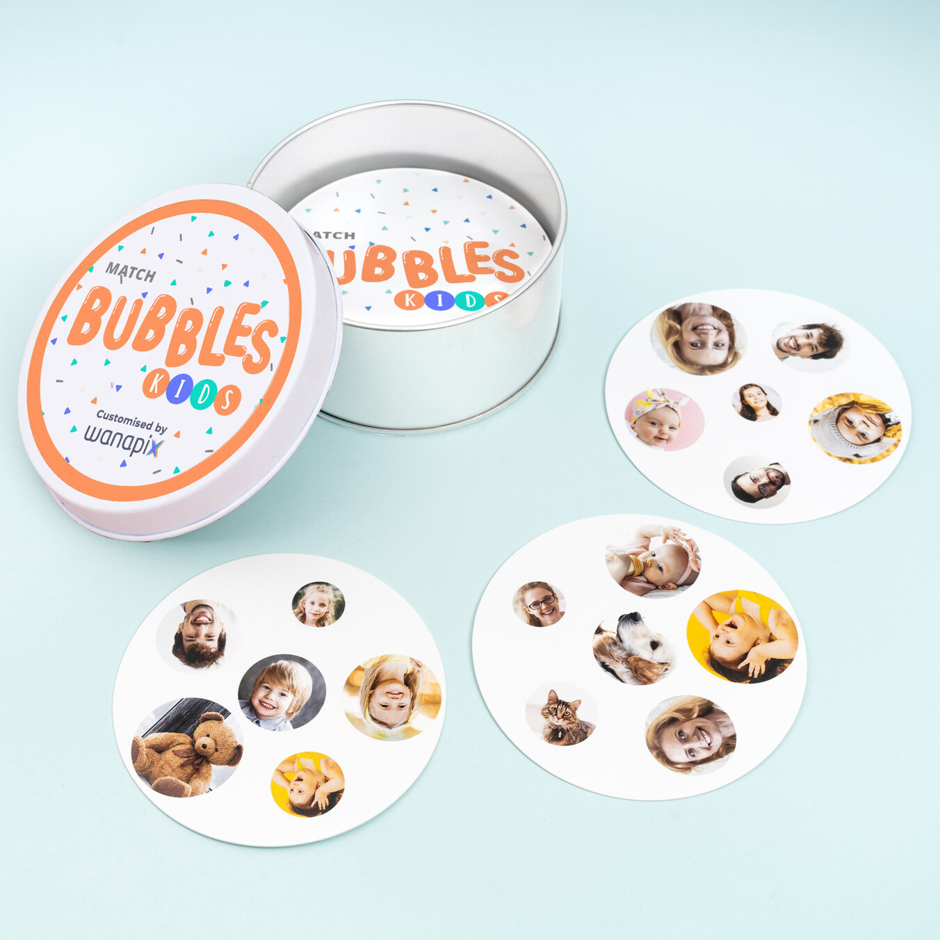 Juego de cartas "Match Bubbles" personalizado