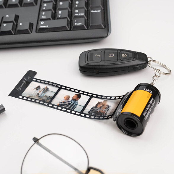 Porta-chaves rolo fotografico personalizado