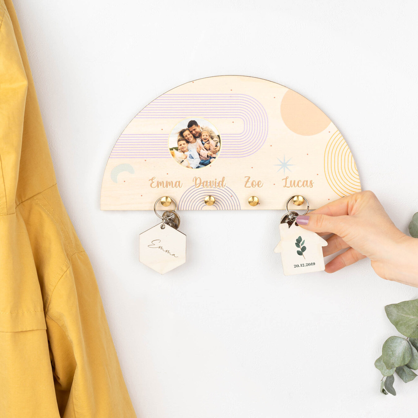 Appendichiavi personalizzato in legno