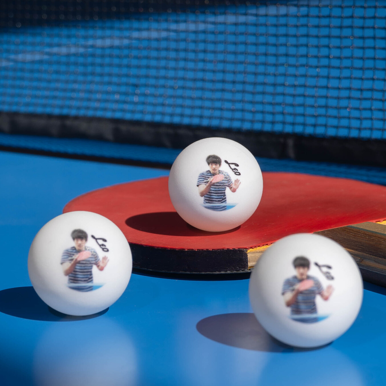 Personalised ping pong balls