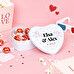 Caixa de guloseimas e bombons com forma de coração personalizada